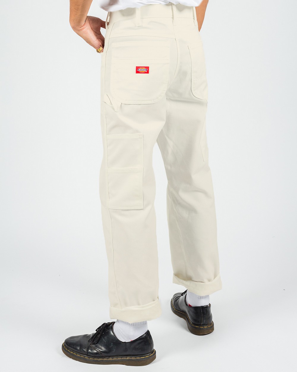 relaxed fit straight leg cotton painter's pants