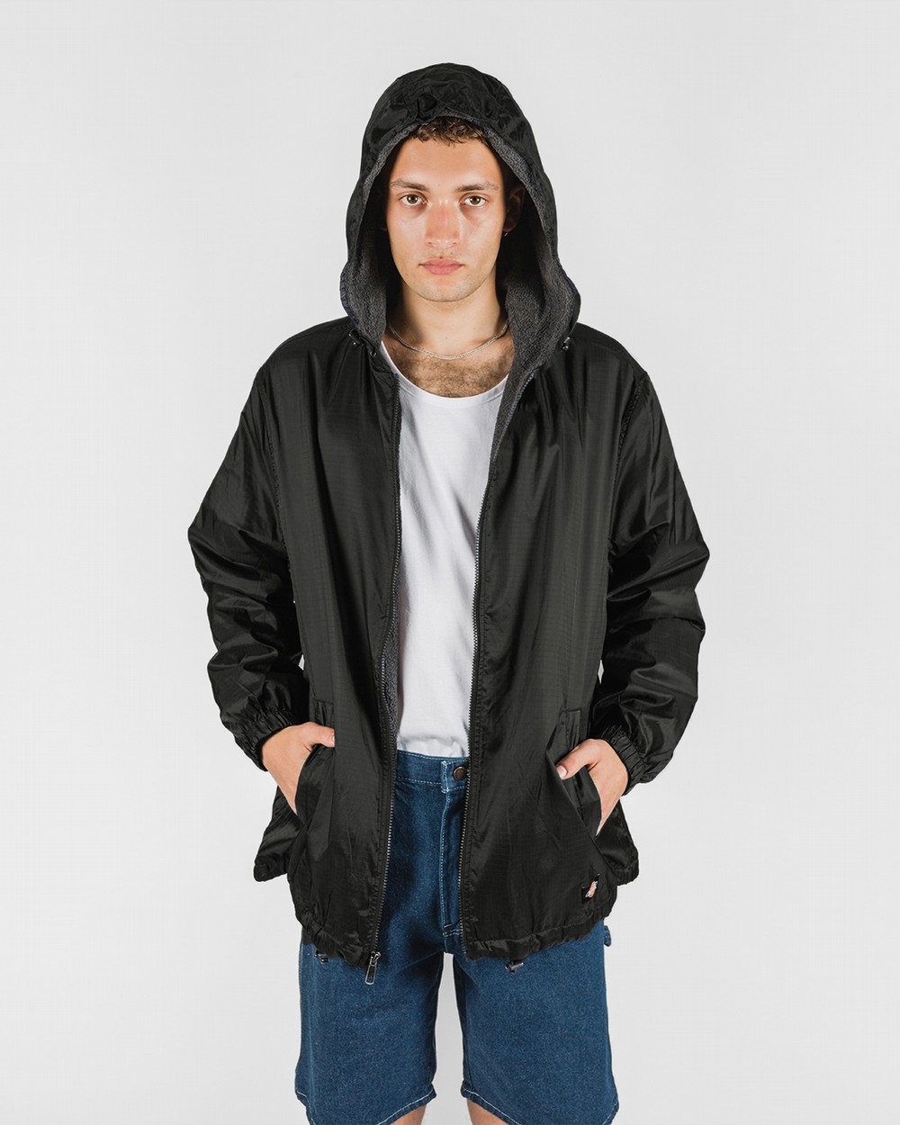 Dickies fleece lined 2025 hooded nylon jacket