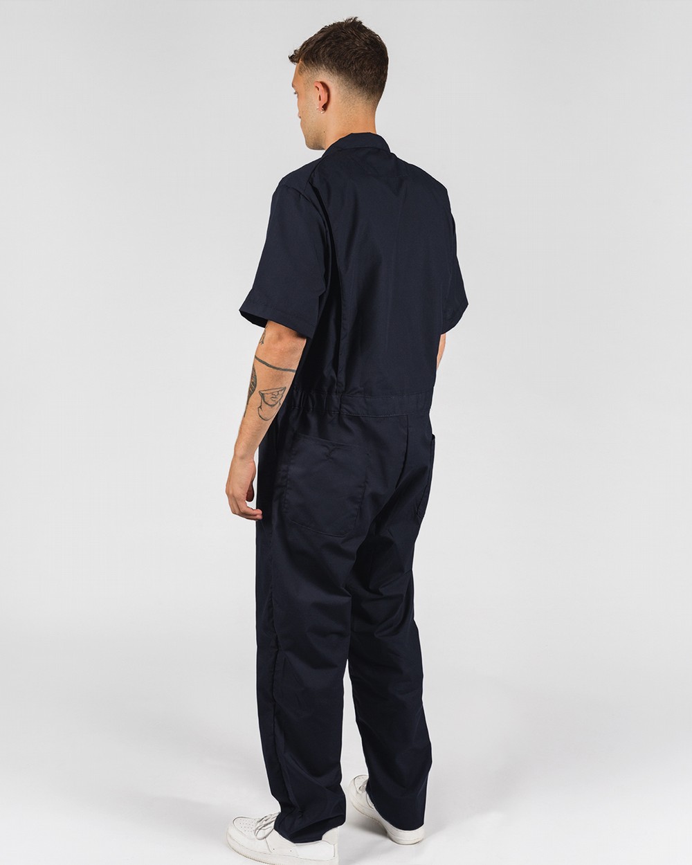 Dickies Men's Small Dark Navy Long Twill Coverall at Lowes.com