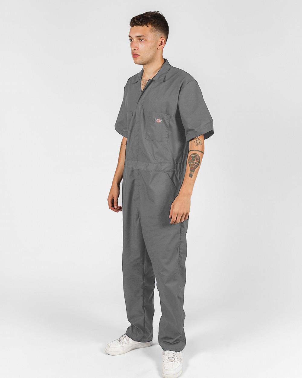 gray dickies suit