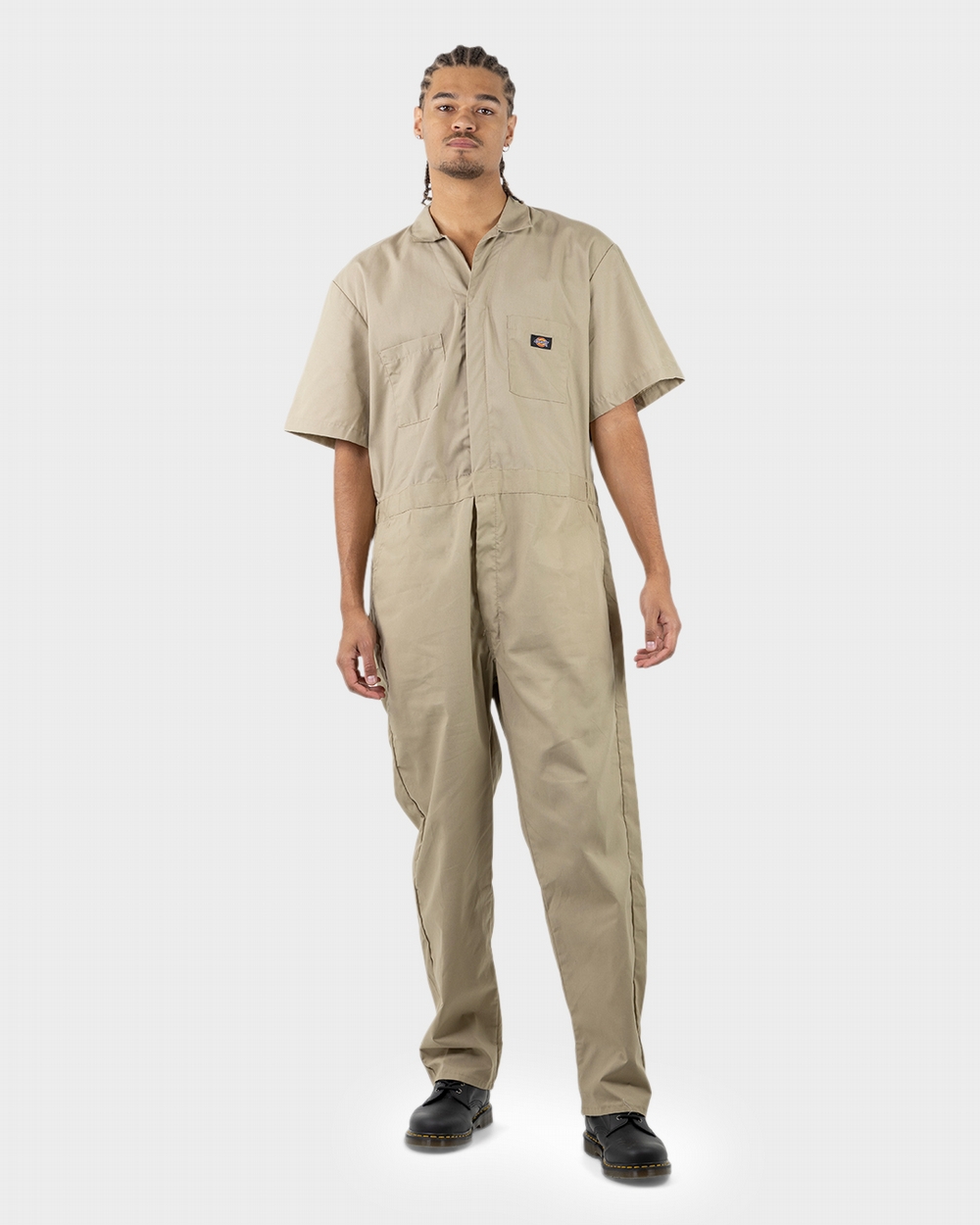 tan coveralls