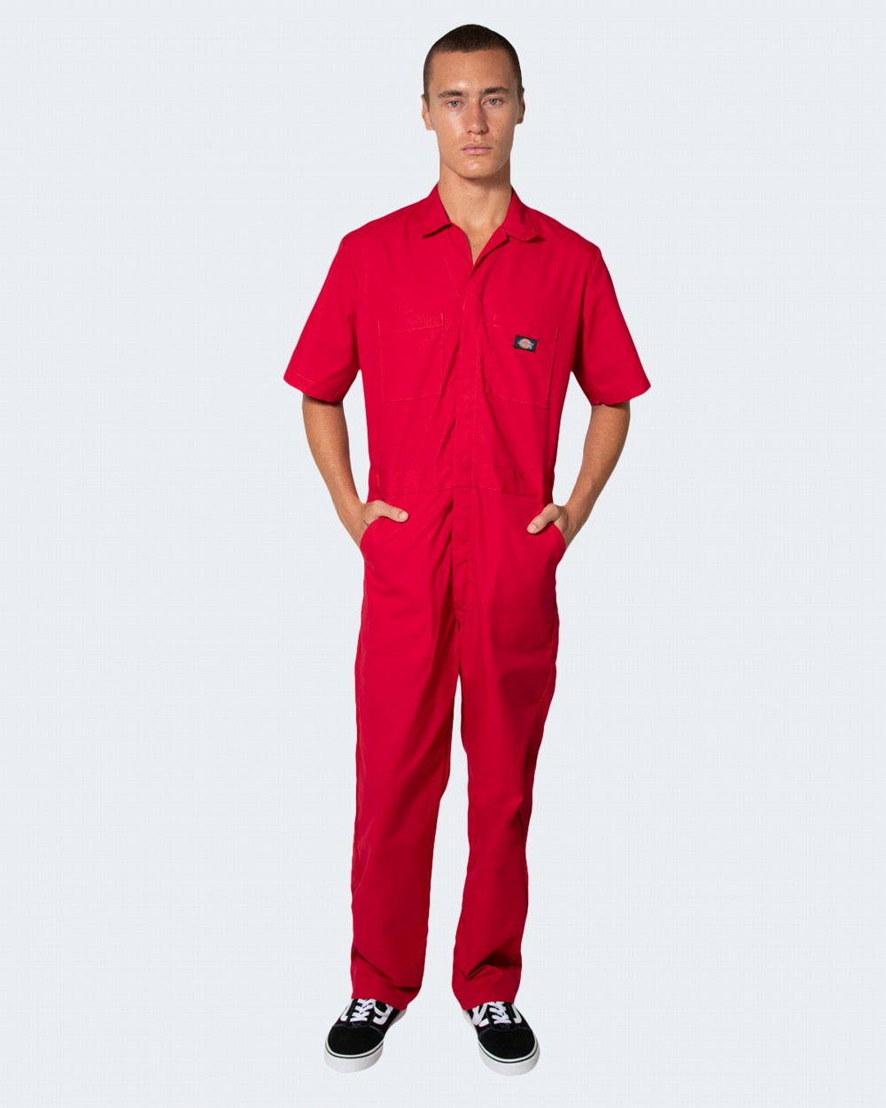 dickies red coveralls