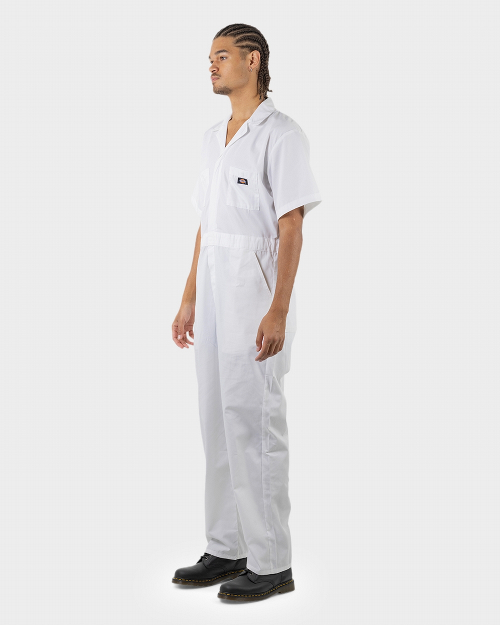 White overalls hot sale shorts mens