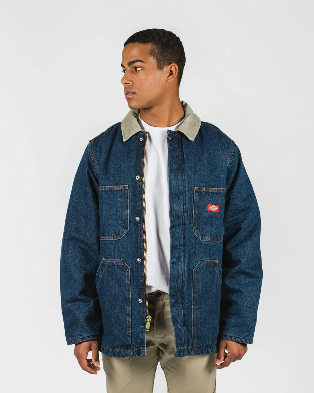 DENIM ZIP FRONT JACKET