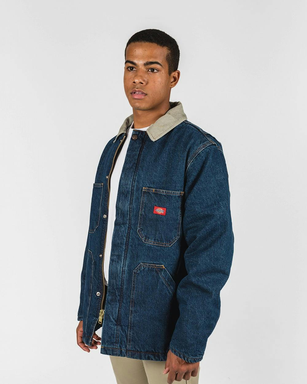 DENIM ZIP FRONT JACKET