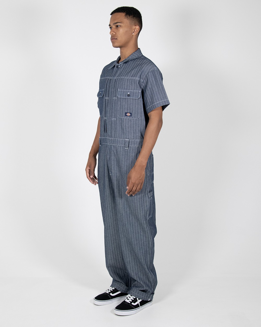 dickies striped coveralls