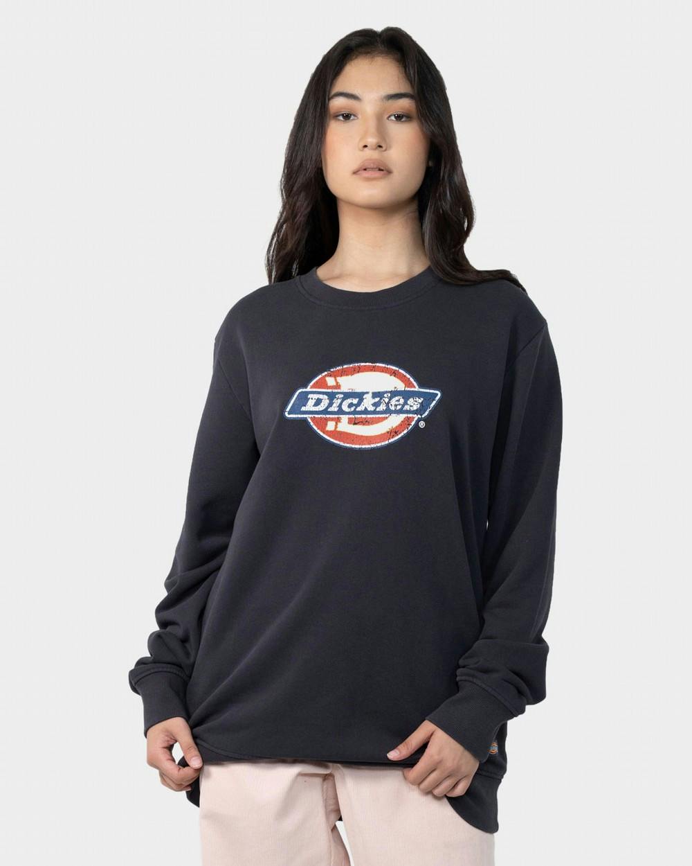 Classic Logo Distressed Crew Neck Sweater | Dickies Australia