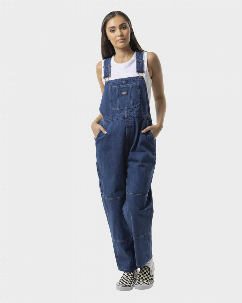 DULUTH TRADING CO. Womens Denim Carpenter Bib Overalls Jeans S x 31 Dark  Wash £38.09 - PicClick UK