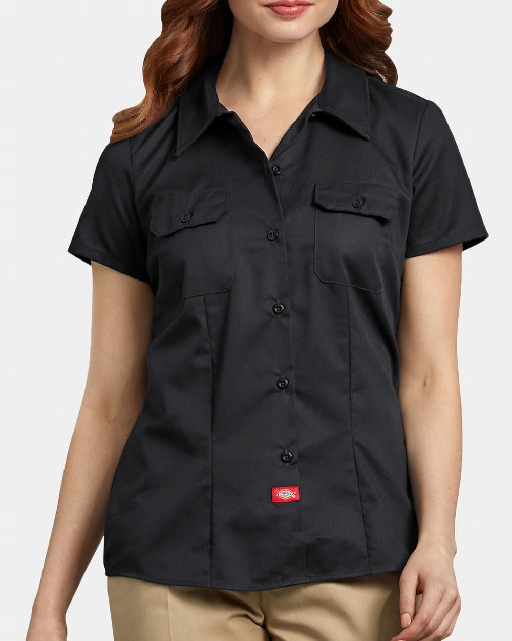 black button down womens blouse