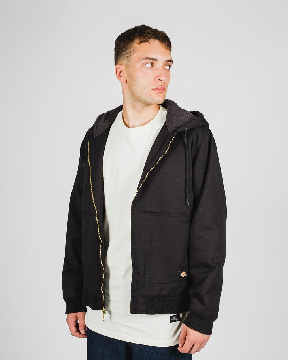 Genuine Dickies Men's Flex Hooded Black Canvas Jacket… - Gem