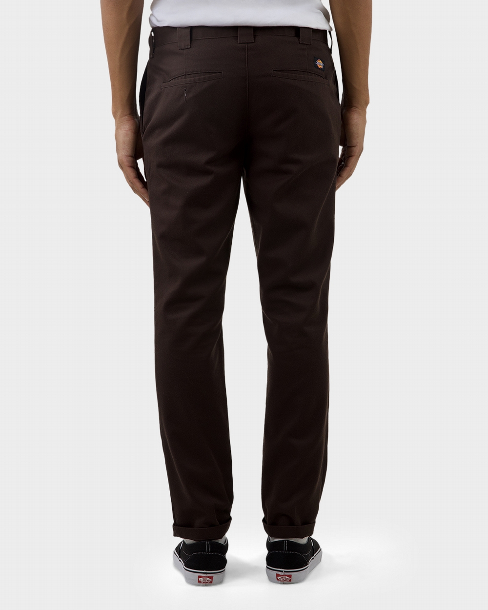 tapered brown pants