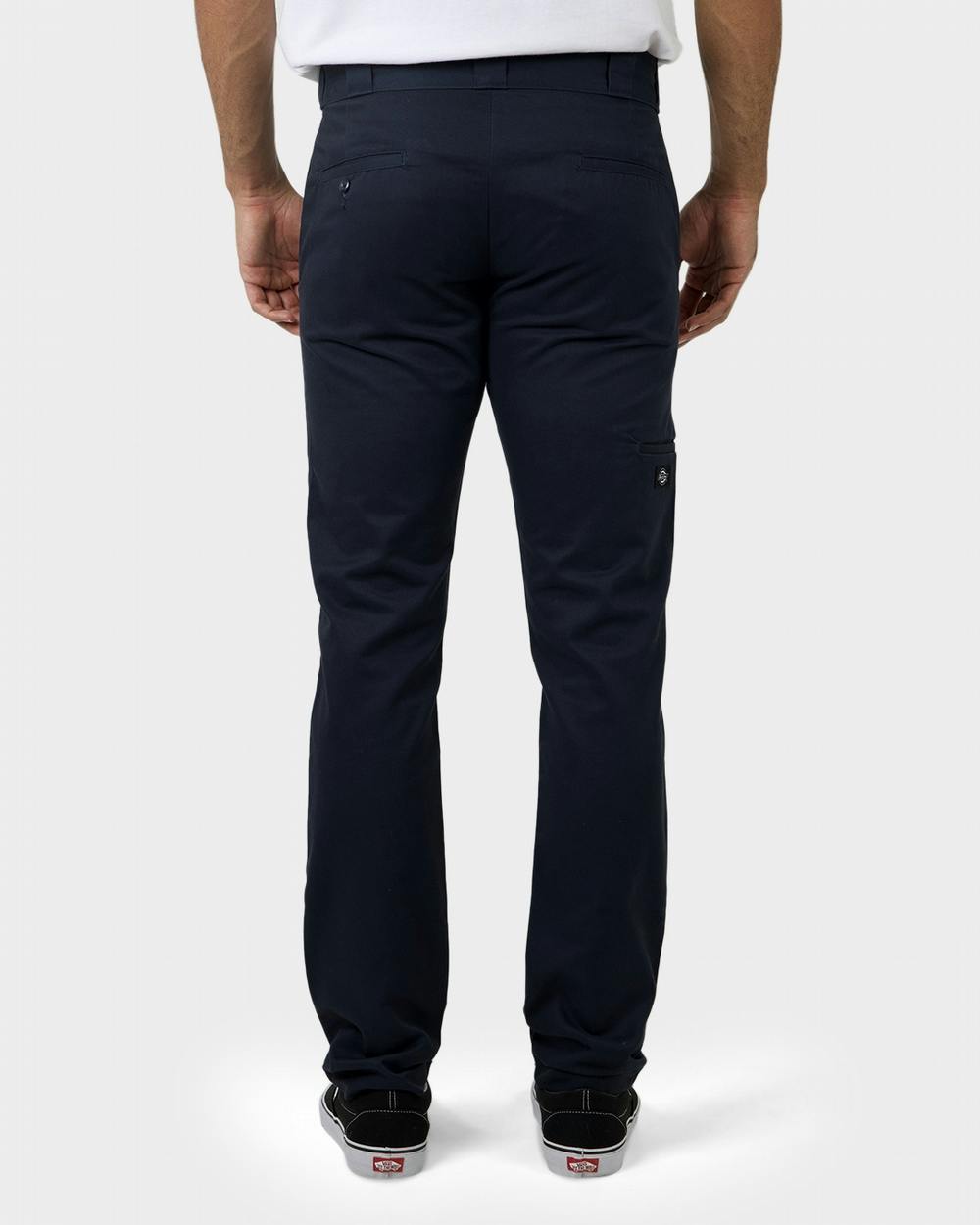 Slim Fit Straight Leg Work Pants, Navy Blue | uniformsandsafety